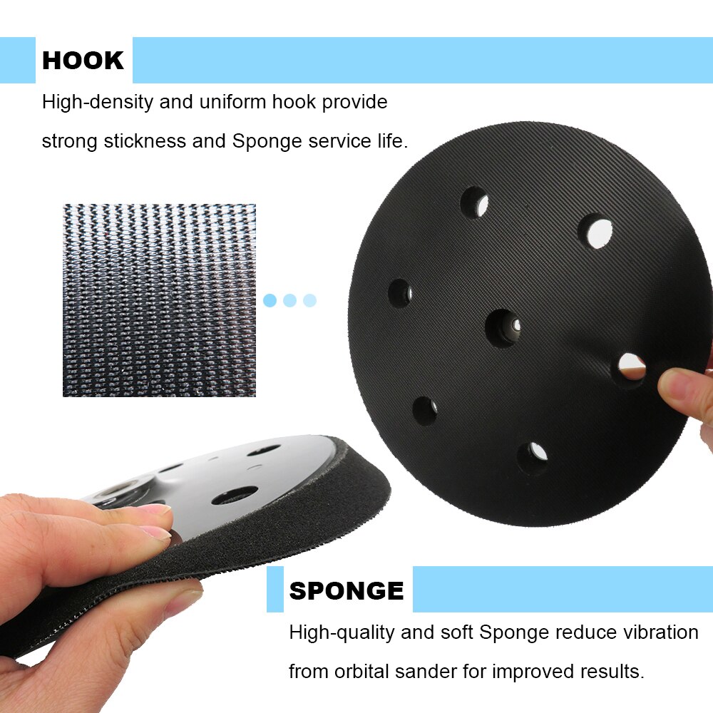 9inch 215mm Wall Polishing Backing Plate Hook&amp;loop Replacement Sanding Pad for Drywall Sander