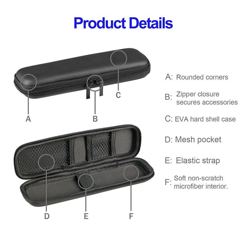 Blyantveske svart estuches escolares pennen etui astuccio porta penne eva plast skoleartikler trousse scolaire stylo