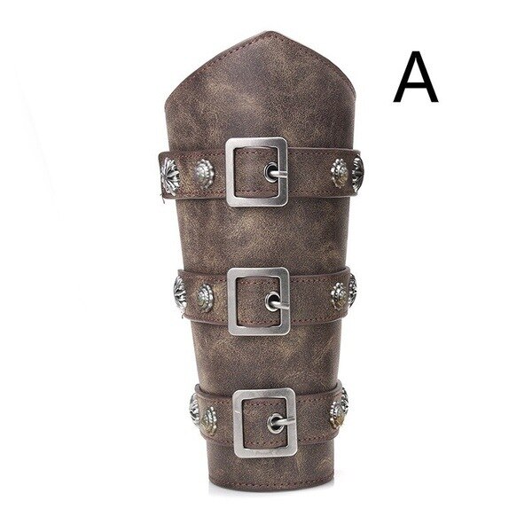 Knights braceletes armadura medieval luva renascentista guerreiro ranger couro laço-up gauntlet pulseira ampla punhos kit para mulher masculina: A
