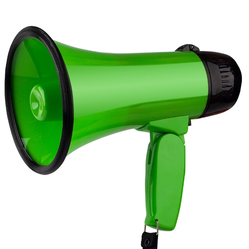 Grøn håndholdt tweeter bærbar optagemegafon for at sprede megafonen: Default Title