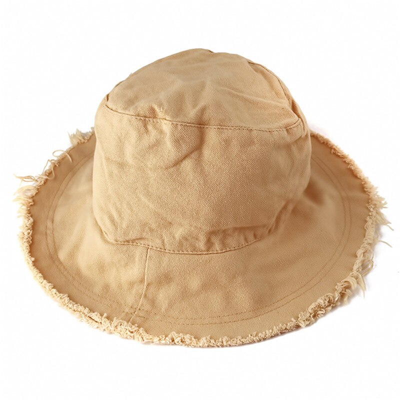 Fisherman bucket lue lue for strand sport unisex casual lue frynsete sommer solhette kanter servant lue sammenleggbar vaskbar lue: Gul