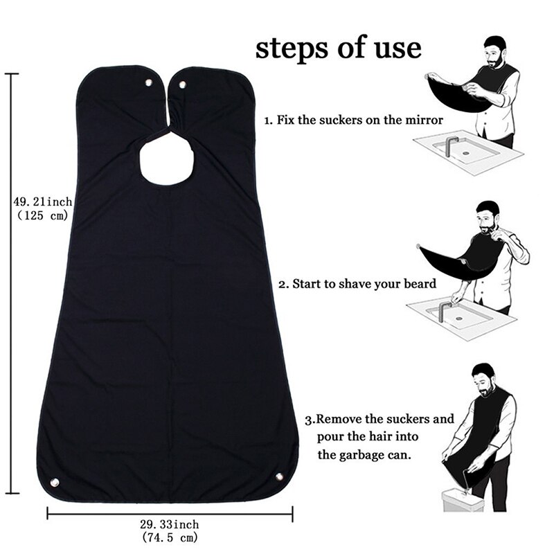Toalla de afeitado de barba para hombre, paño de almacenamiento para mantener la barba pequeña, limpieza de cara, paño impermeable para el hogar