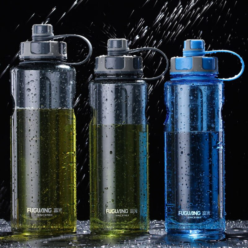 BPA Free 1000ml/1500ml/2000ml Plastic Bottles For Water Portable Fitness Sport Water Bottles Drinking For Bottle