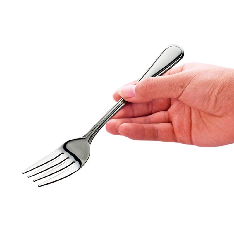 6pcs 8.5''Stainless Steel Dinner Fork Salad Dessert Fruit Forks Cutlery Four Tine Flatware set Korean Long Handle Table Fork set