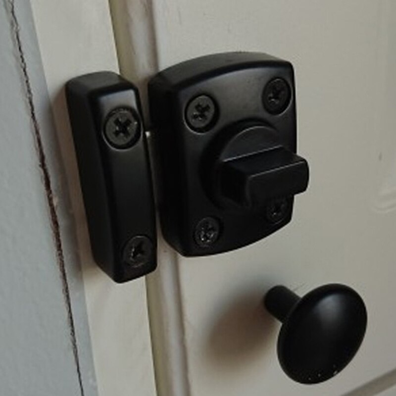 1 Pcs Zinc Alloy Thick Anti-theft Security Door Rotate Latch Slide Lock for Gate Cabinet Window SNO88