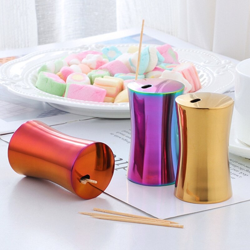 Stainless Steel Toothpick Holder Dispenser Tooth Picks Box Container Organizer for Home Table Hotel Restaurant Party Kitchen