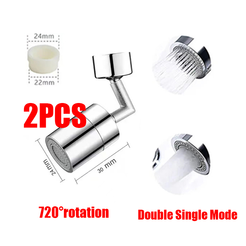 Draaibare Multifunctionele Uitbreiding Kraan Beluchter Aanrecht Kraan Extender Adapter Badkamer Kraan Swivel Robotarm Sink Fit: Oranje