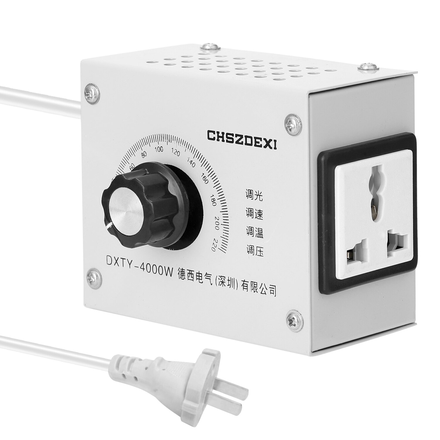 Kompakt variabel spændingsregulator bærbar hastighedstemperatur lysspænding adjuverbar dimmer transformator 220v 12v: Os