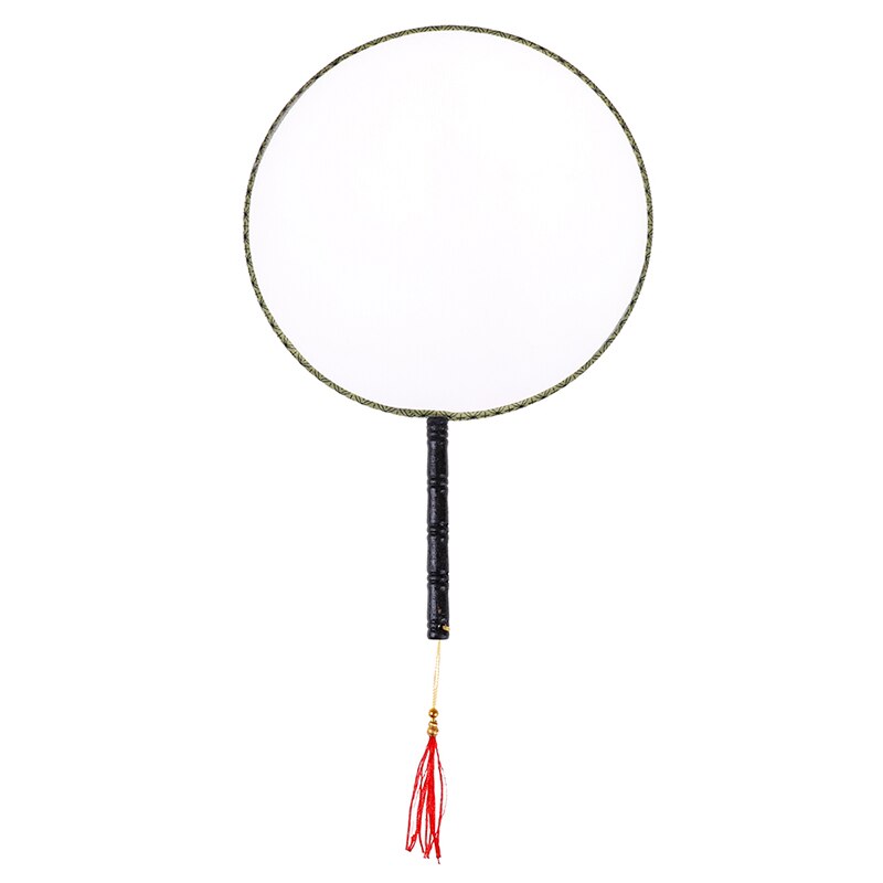 Blank Children's Drawing Fan Children's Kindergarten Puzzle Art Painting Materials DIY Handmade Painting Palace Fan Round Fan: A