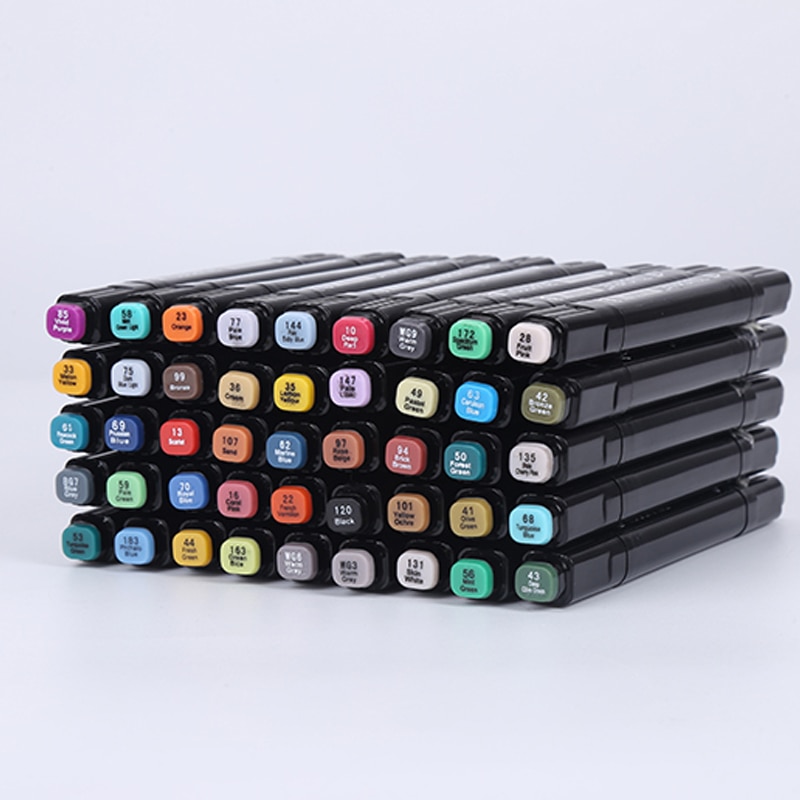 TouchFIVE 30/40/60/80/168 Color Art Markers Set Dual Headed Artist Sketch Oily Alcohol based markers For Animation Manga