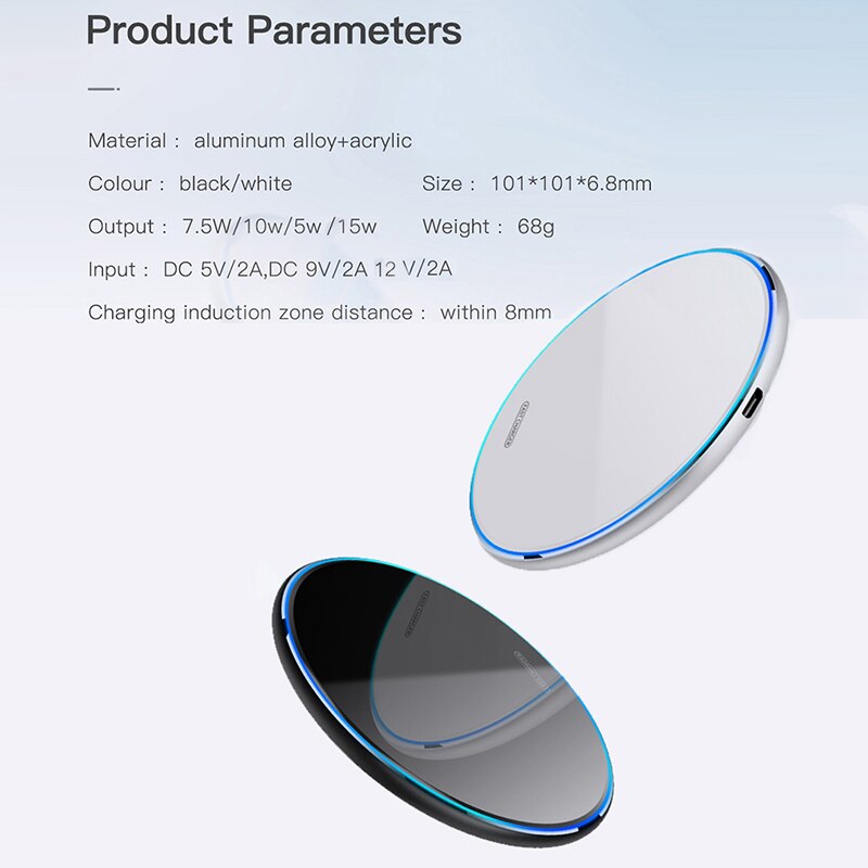 15W 10W Qi Draadloze Oplader Voor Iphone 11 12 Pro Max IPhone12 X Xs Max Xr 8 Plus snelle Draadloze Opladen Pad Voor Airpods Oortelefoon