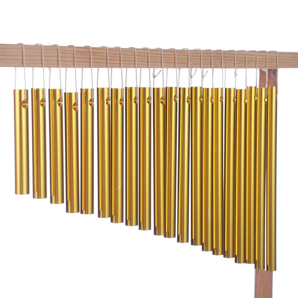 Cloche de barre à carillon en cuivre de 20 tons avec support en bois, Instrument de Percussion pour enfants, illumination musicale
