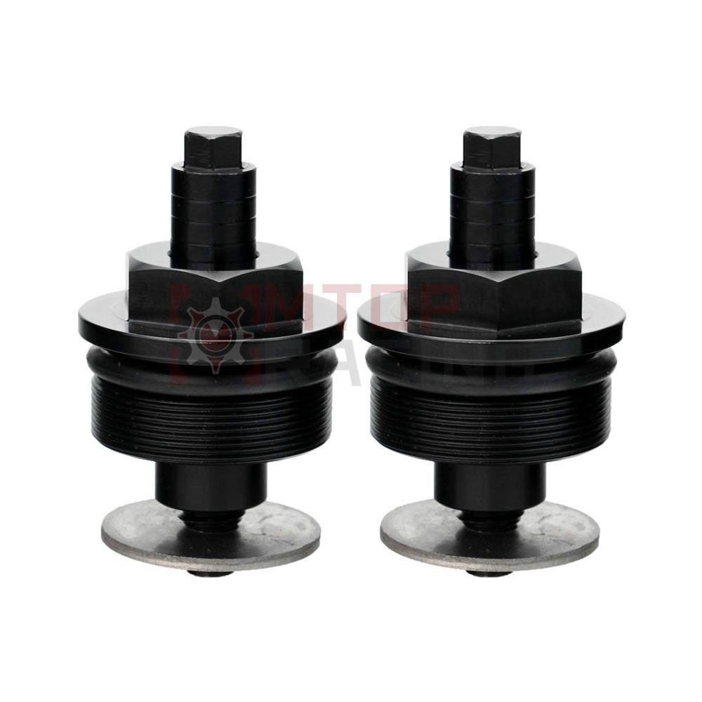 Preload Fork Caps For Yamaha FZX250 ZEAL SRV250 TDR125 38mm Hexagonal Adjustable Fork Bolts Black Silver Blue: Black