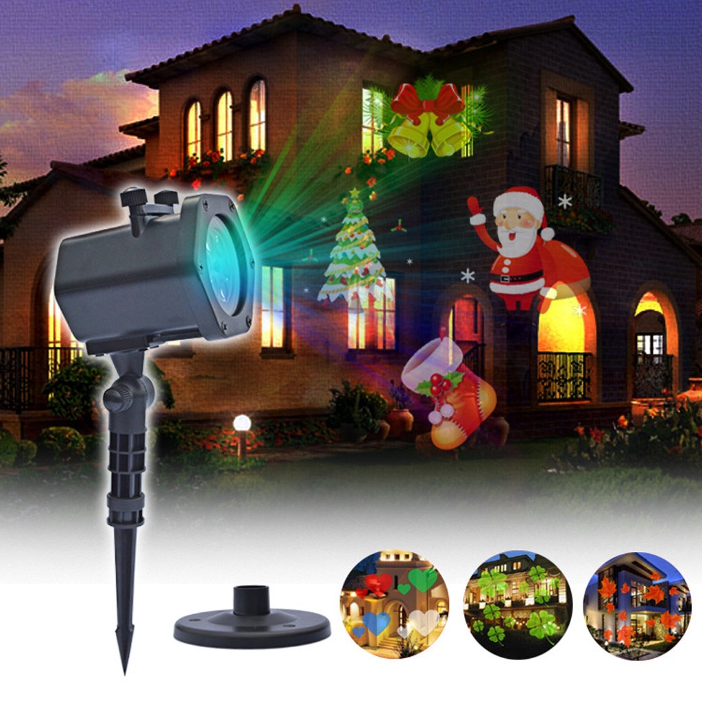 Ouhaobin Ip65 Led Party Geanimeerde Patroon Projector Kerst Halloween 12 Schakelbare Proyector De Uso Doméstico