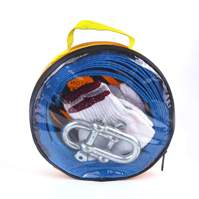 Cuerda para remolque de coche, cuerda de remolque para vehículos todoterreno: Gris oscuro