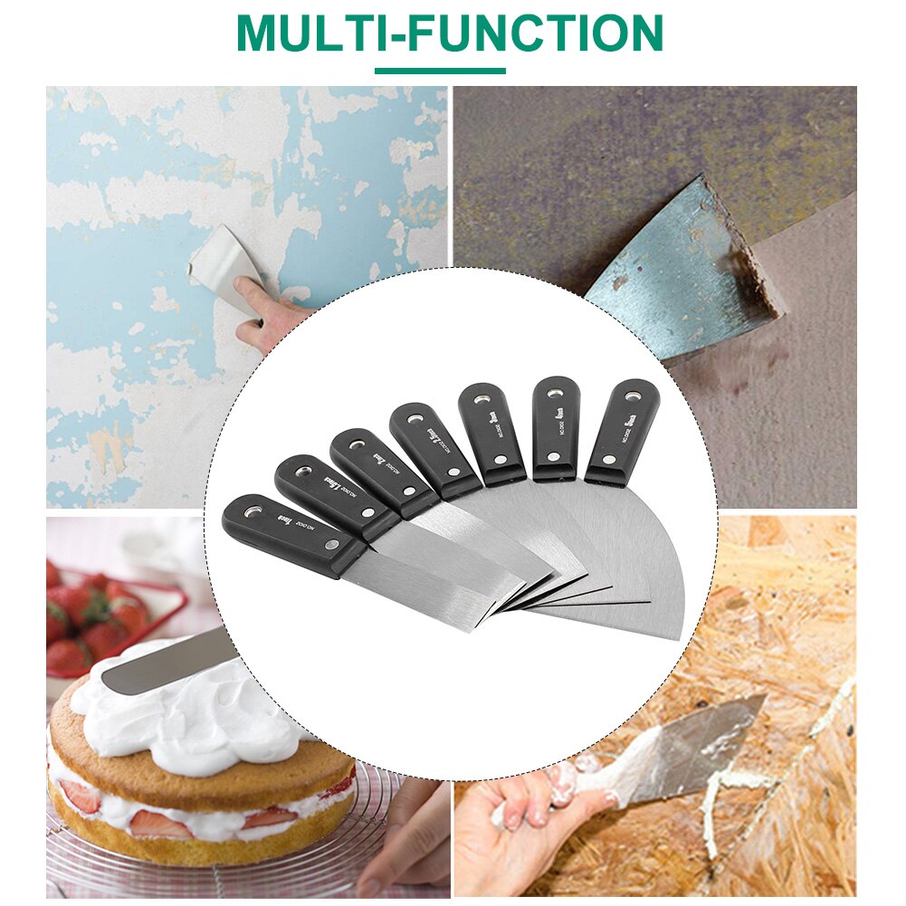 7pcs Scraper Blade Plastering Spatula Paint Remover Carbon Steel Filling Putty Tools Set Durable Crown Molding Shovel Drywall