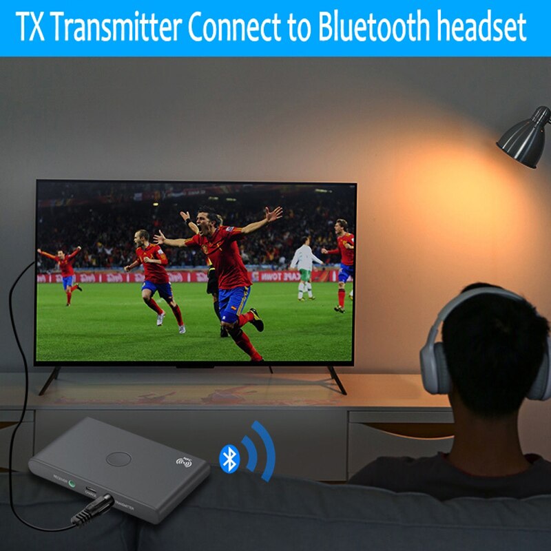 VAORLO NFC Connect Bluetooth Adapter 2 In 1 Transmitter and Receiver For TV Computer Headphones With 3.5 AUX Jack Stereo Adaptor