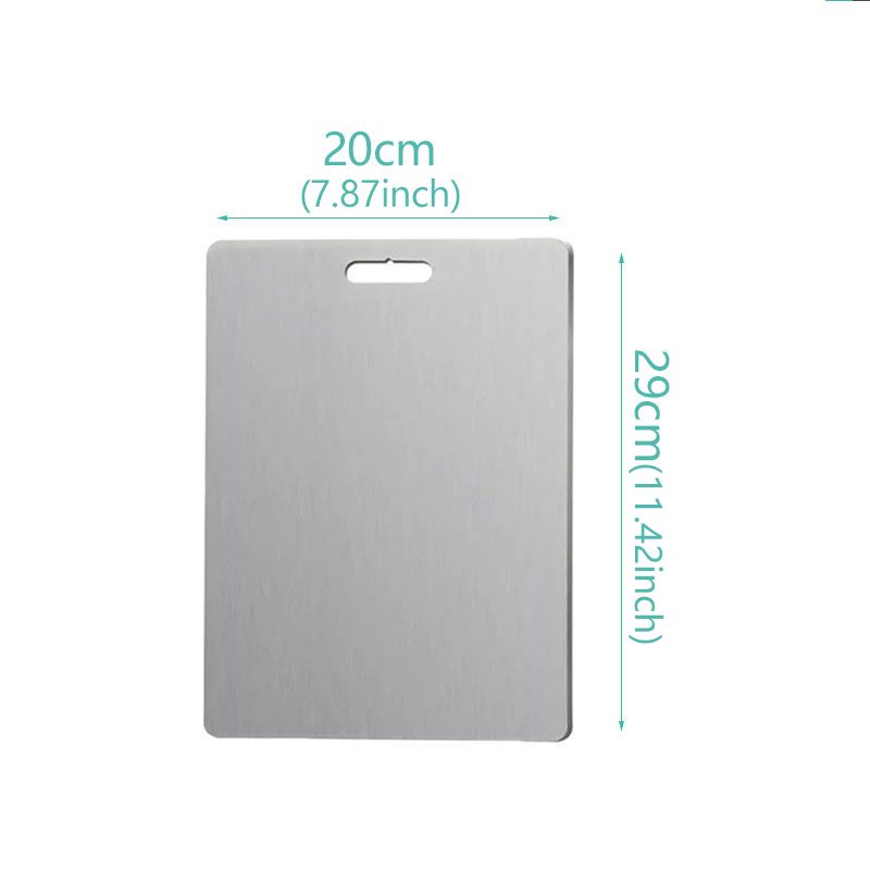 Titanium Cutting Boards Two Sides Of Germany Board 304Stainless Steel Food Cutting Food Cutting Mat Serving Tray For Cooking: 350x250x25mm / WHITE