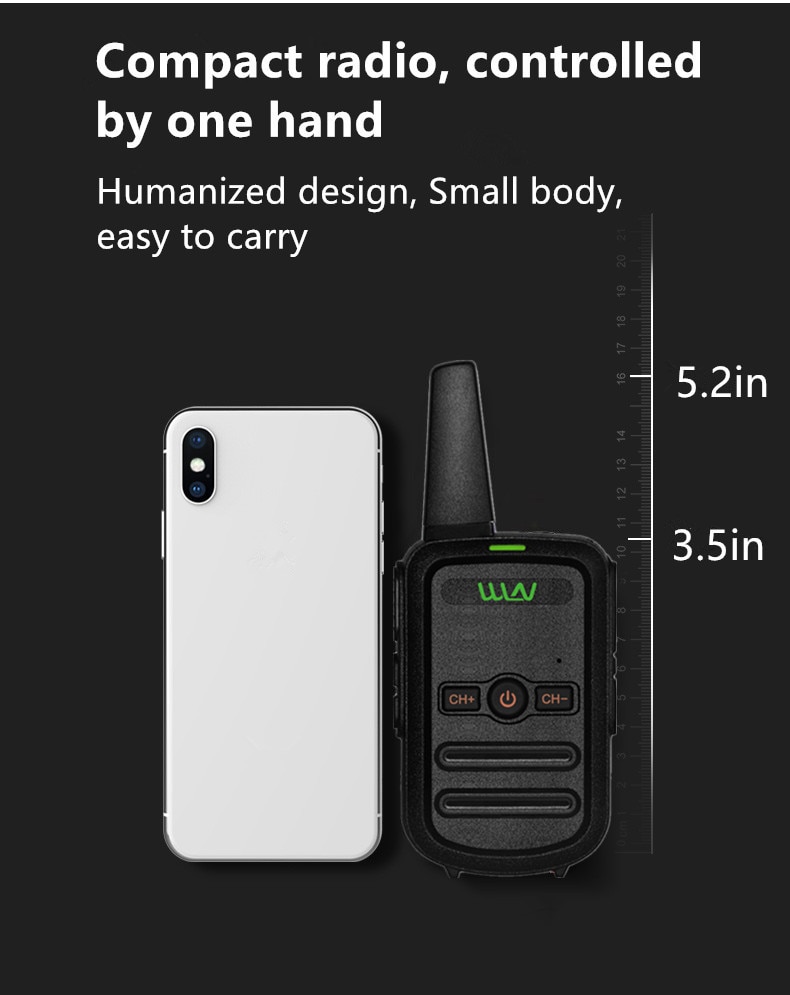 2 uds ganar KD-C52 MINI de mano transceptor de KD C52 Radio de dos vías estación de Radio-aficionado Walkie Talkie para de los niños