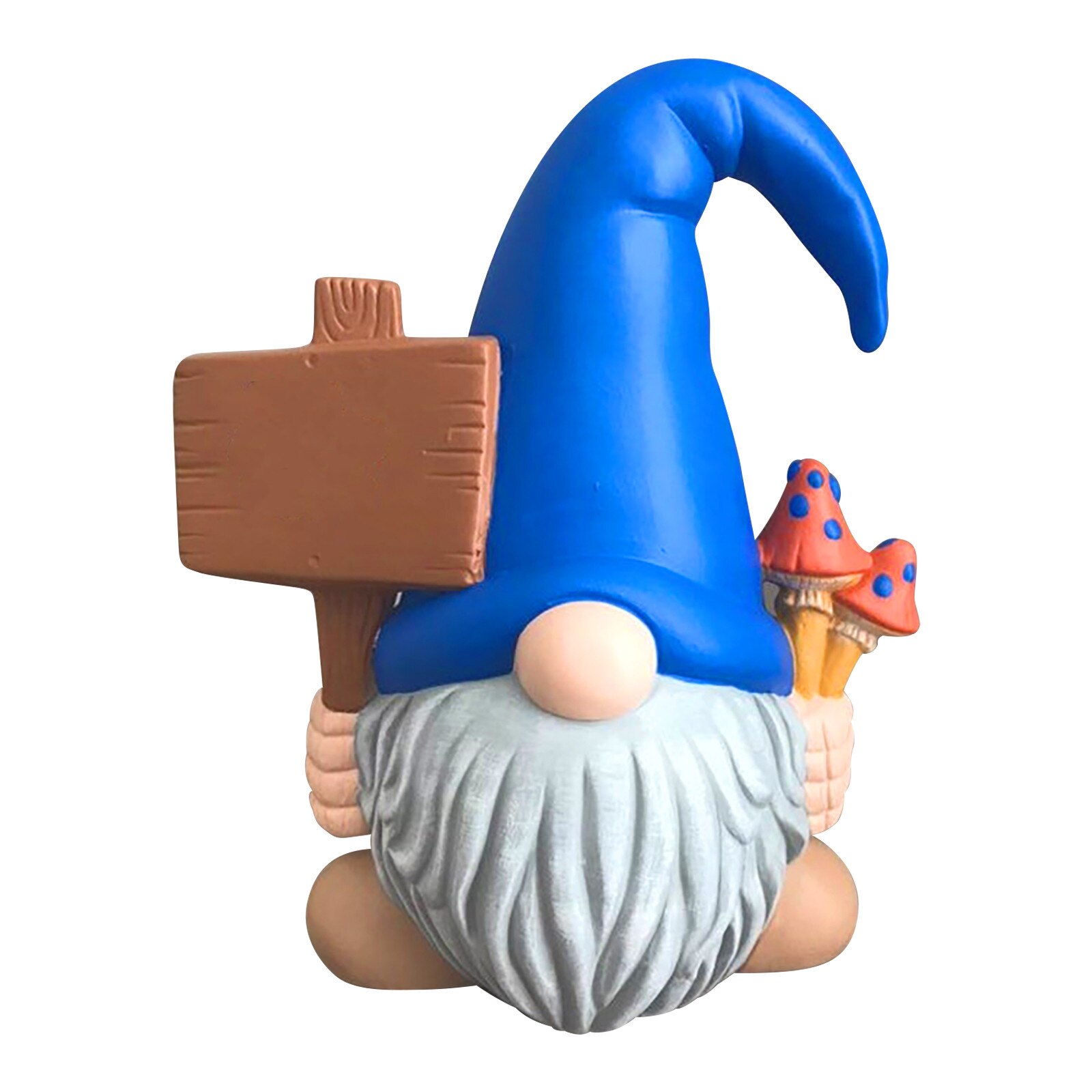 Garden Decoration Outdoor Gnome Statue Collectible Figurines Miniature Resin Statue Gardening Gnome deco jardin exterieur: Blue