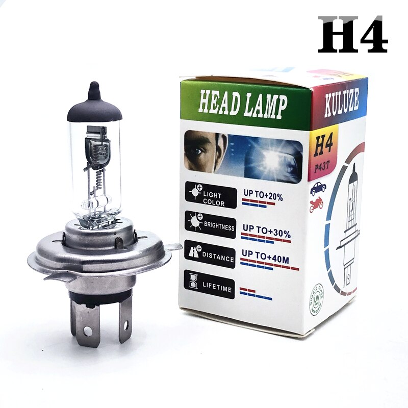 Bombilla halógena H4 para faro delantero de coche, lámpara de P43T, 12V, 60/55W, luz de cuarzo alta y baja, 24V, 70W, 3200K, 2 uds.