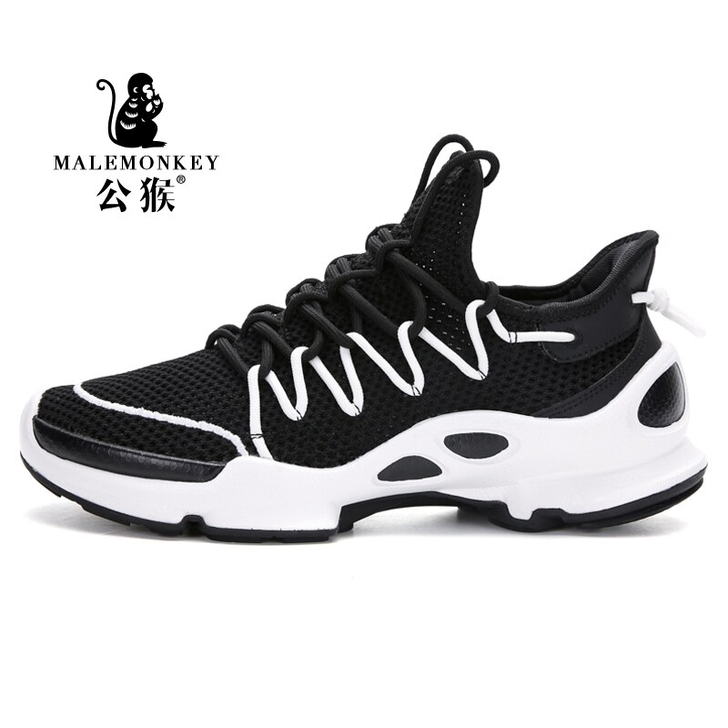 Komfortable sko herre efterår åndbare stilfulde gymnastiksneakers til unisex flade snøre mænd sko sort  f134-ls008: Sort / 43