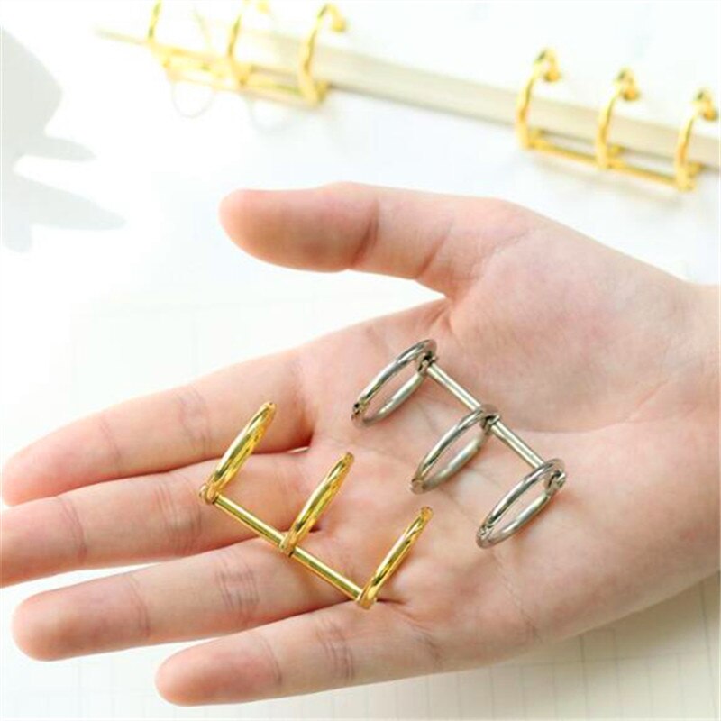 2pcs Office Binding Supplies Metal 3 Ring Binder Ring Handbook Loose-leaf Storage Tool Handbook diy A5A6A7B5 Universal