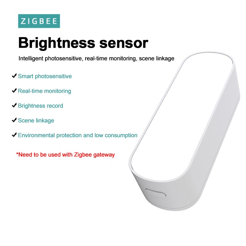 TUYA Zigbee-Sensor de luz inteligente, Sensor de brillo inalámbrico, detección de iluminación inteligente, App Smart Life
