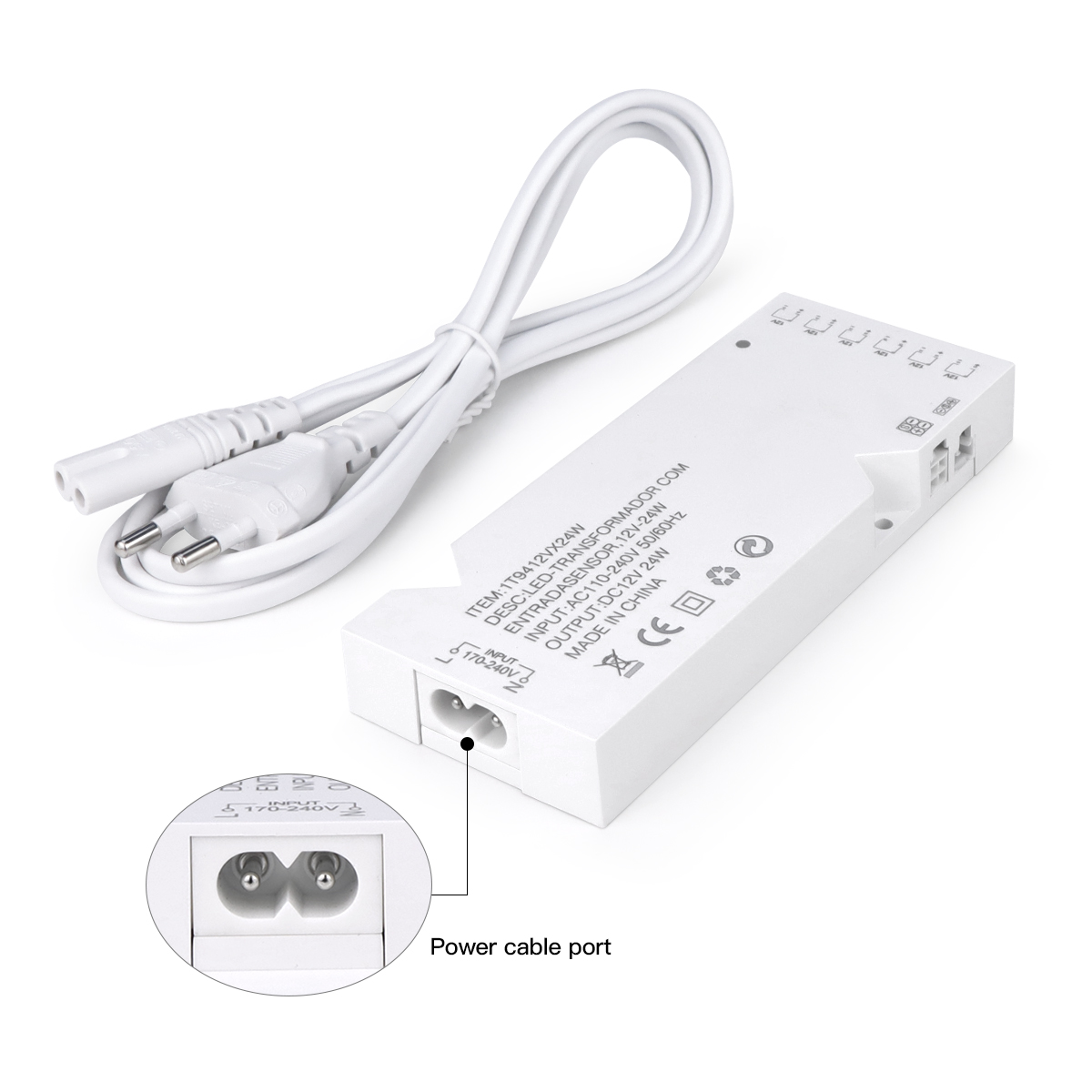 AC110V 220V to DC 12V Lighting Transformer LED Cabinet Light Strip 4/6/10 Dupont Port 18W 24W 36W 60W 100W Power Supply Adapter