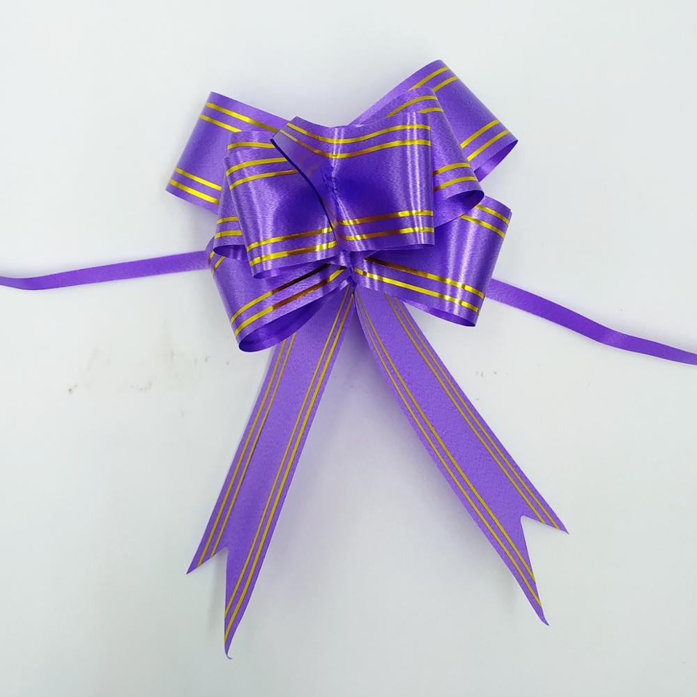 Wrap Pull Bow Confetti Bow Bow With Ribbon For Wedding Christmas Party Wrapping 4.5"Inch (20 Pcs): violet