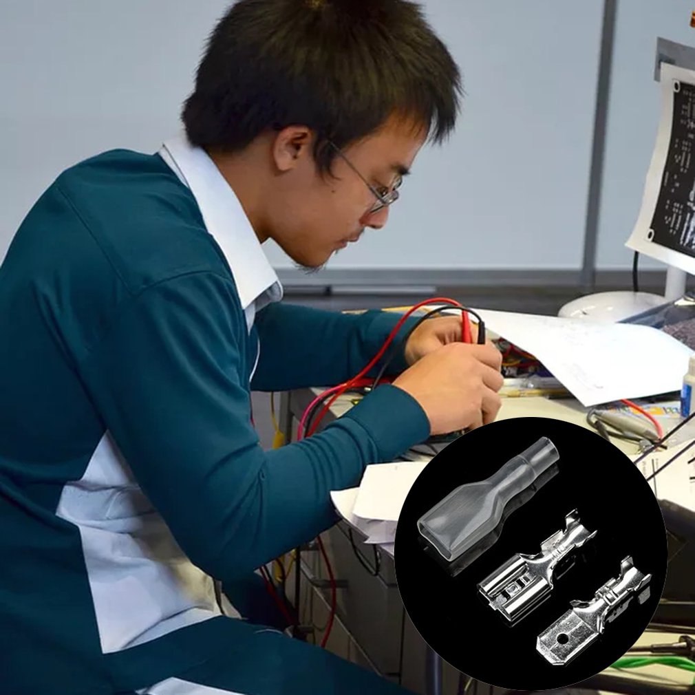 Elektrische Isolatie Pijp Connector Man Vrouw Spade Crimp Terminals Elektrische Isolerende Mouw Draad Wrap Connector