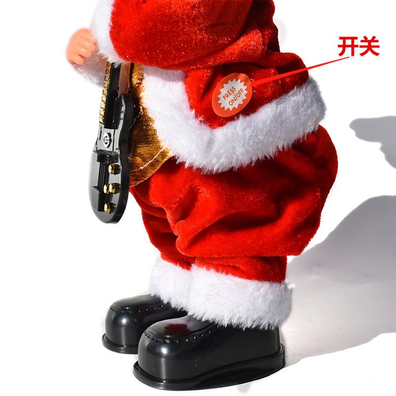 WINCOTE Kerstversiering Elektrische Omgekeerde Street Dance Kerstman Muziek Kerst kinderen Speelgoed Ornamenten Kinderen Speelgoed