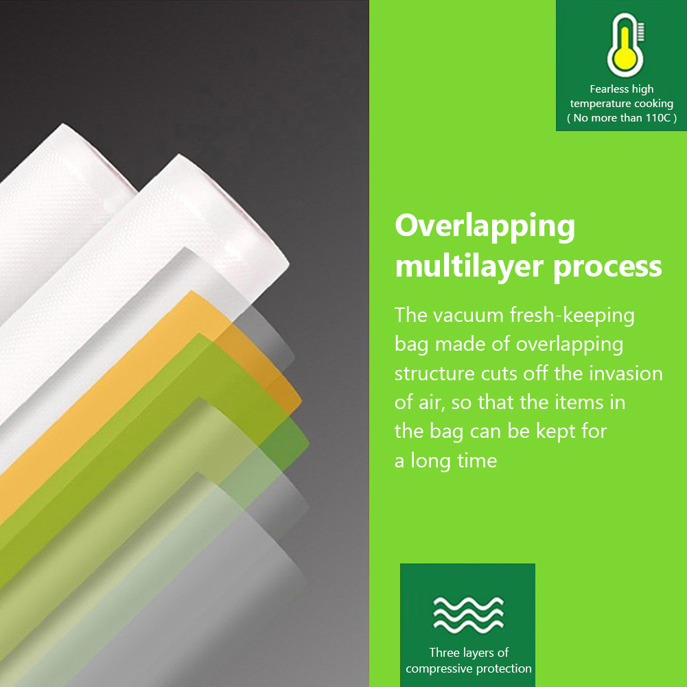 1/2pcs Rolls Embossed Saver Storage Vacuum Sealer Bags 12cm 15cm 20cm 25cm 28cm For Kitchen Packaging Food Vacuum Bags Storage