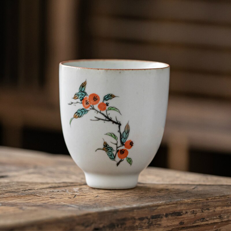 CHANSHOVA 100ml tradicional retro chino pintada a mano de estilo Crackle Taza de cerámica china de té porcelana pequeño café taza H301: 2