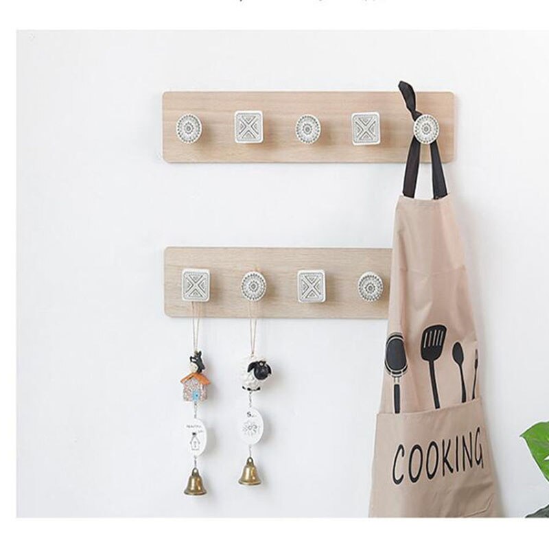 Nordique bois cintre mur crochet maison décoratif vêtements cintres porte-clés mural porte-manteau clé cintre étagère murale