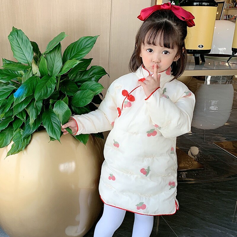 Chinese Style DIY Fabric For Sewing Patterns For Clothes Girl Kid Overalls For Children Winter Pattern Children's Outerwear
