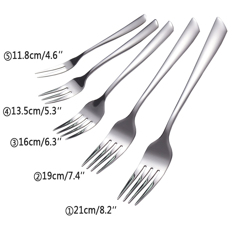 6pcs Stainless Steel Dinner Fork Table Forks Fruit Dessert Cutlery Salad Kitchen Dining Bar Restaurant Flatware Xmas Dinner set