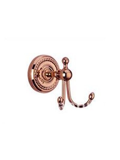 Europe Wall Hanging Towle Ring Antique Rose Gold Bathroom Hardawre Accessories Set Round Base Polished Solid Brass Bath Shelf: robe hook