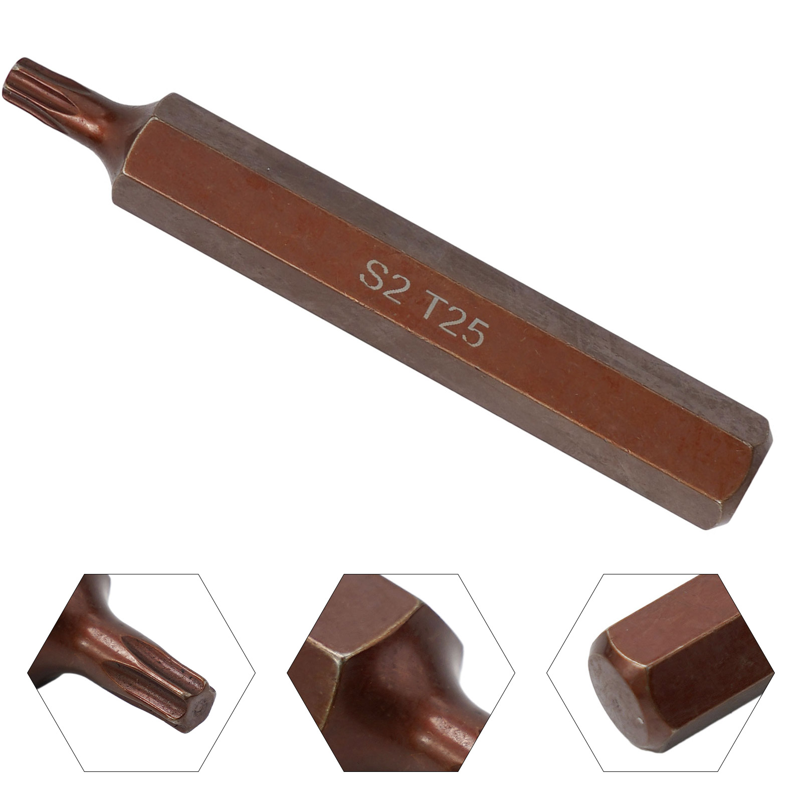 Torx Screwdriver Bit 75mm Hex Shank Impact Screwdriver Bits T20/25/30/40/45/50/55 Anti Slip Electric Screw Driver Bits