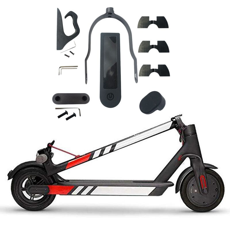 Til xiaomi  m365 pro tilbehørssæt 6 stk / sæt til elektrisk scooter bagskærmvinge mudguard stødabsorberende tilbehør