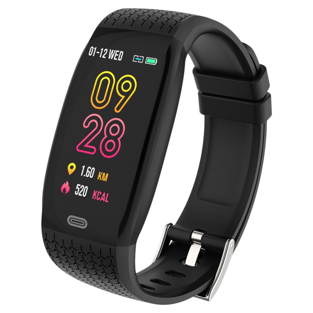 Smart Polsband Fitness Armband Bloeddruk Meting Smart Armband Hartslag Waterdicht Stappenteller Smart Band Horloge: Black