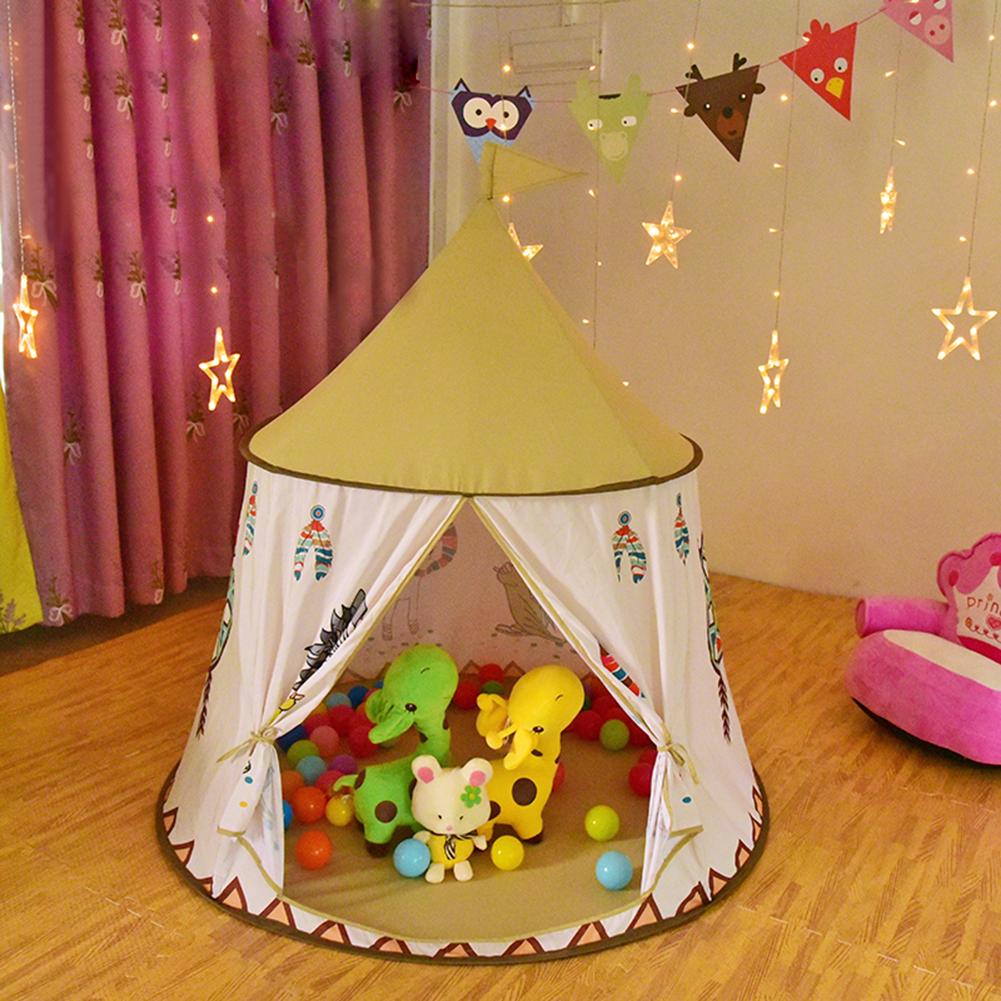 116*123cm Little Lion tenda indiana portatile per bambini tenda Teepee Princess Castle Baby gioco al coperto casa da gioco tenda per bambini portatile