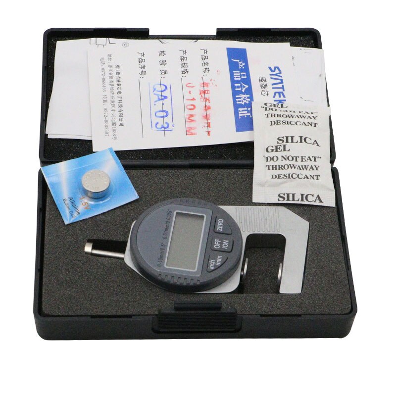 Shahe – mini jauge d'épaisseur numérique Portable et précise, testeur micromètre épaisseur grande tête 0-12.7mm