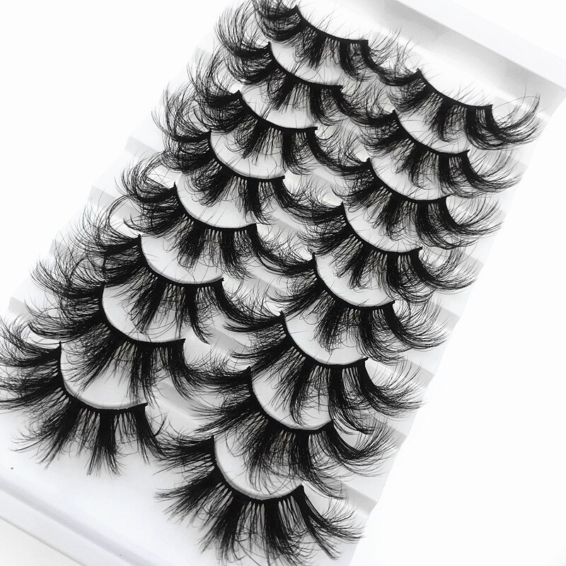 Mink Eyelashes 25mm Lashes Fluffy 3d Mink Lashes Makeup Dramatic Long Natural Eyelashes Eyelash Extension Maquillaje: 8 pairs 6D-9