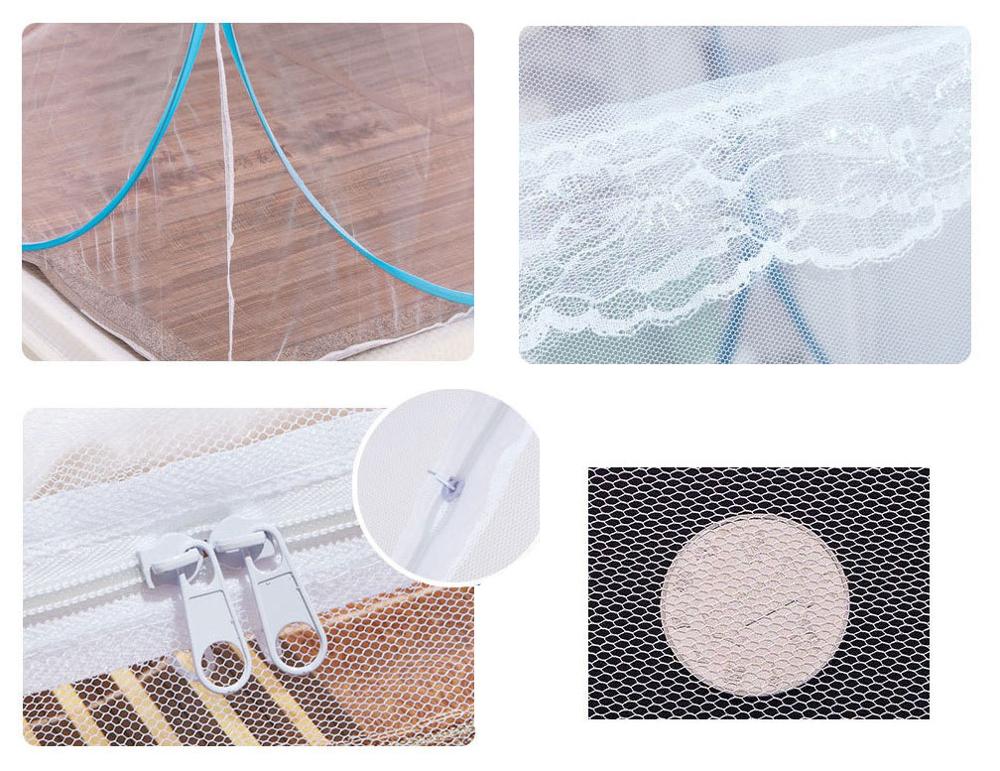 Pop Up Camping Tent Bed Canopy Mosquito Net Queen King Size Netting Bedding Insecticide Treated Mosquito Net