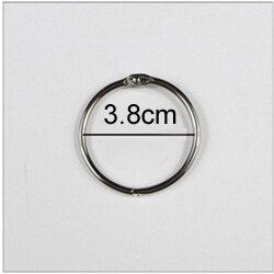 Anillas de Metal de 15 - 75mm para álbumes, libro de hojas sueltas, suministros de encuadernación de oficina, apertura, 4 unids/lote: 38MM