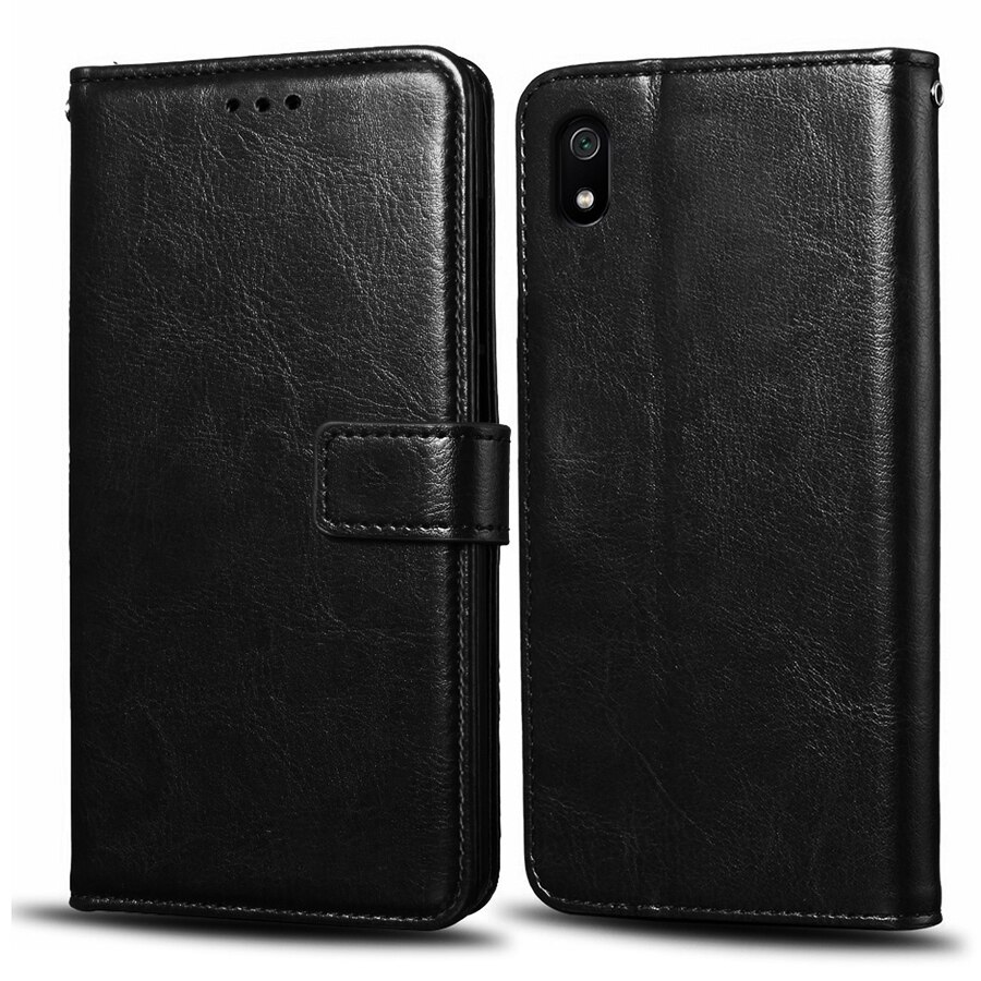 Case Voor Xiaomi Redmi 7A Case Cover Zachte Siliconen PU leather flip Voor Coque Xiomi Redmi 7A Telefoon Case met kaarthouder Magnetische