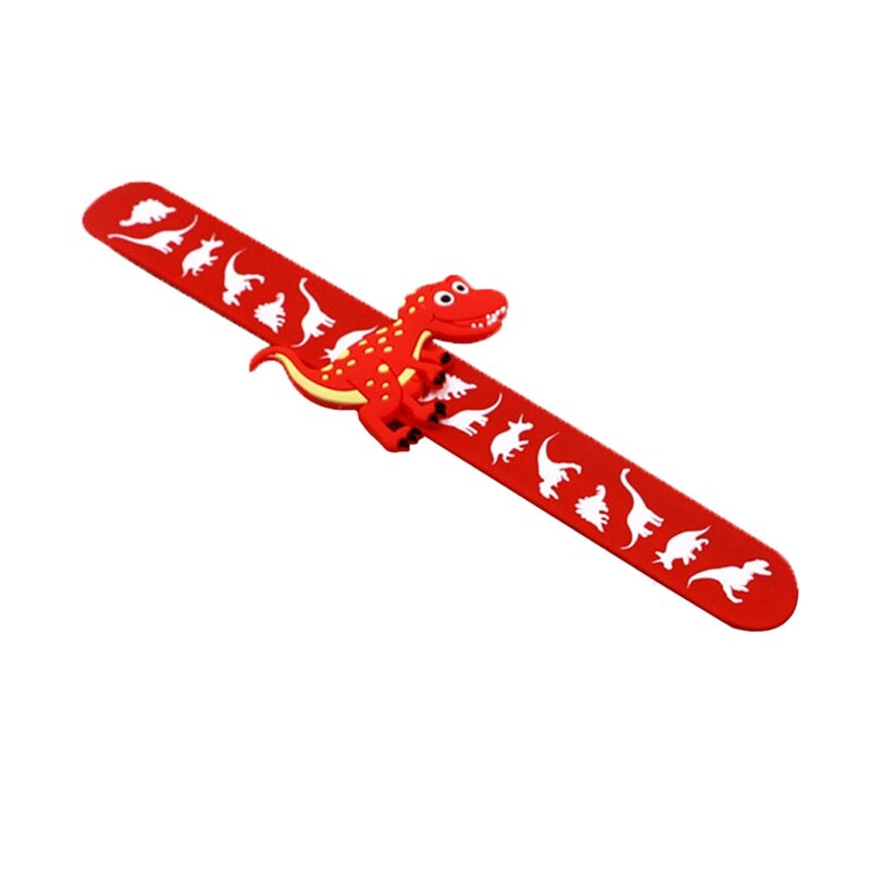 1Pcs Dinosaurus Rubber Slap Armband Kid Kinderen Polsbandje Flexibele Wrap Slap Enfant Bangle Kerst Jaar Cadeau