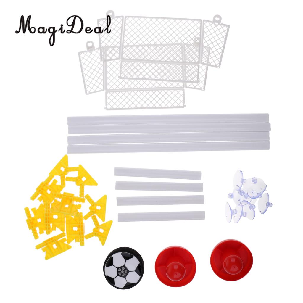 Magideal låve mini lufthockey sveveball innendørs fotball fotball sport lekesett 1 ball  + 2 skyvere  + 2 havn + monteringsutstyr