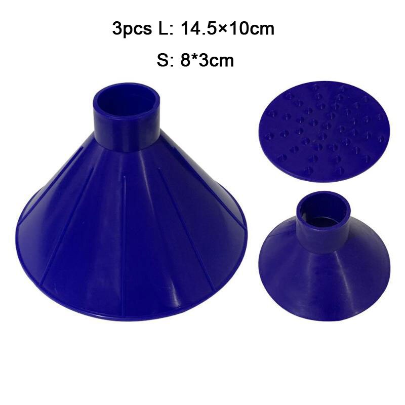 Auto Car Magic Window Windshield Car Ice Scraper Shaped Funnel Snow Remover Deicer Cone Deicing Tool Scraping: 2 Head Scraper Blue